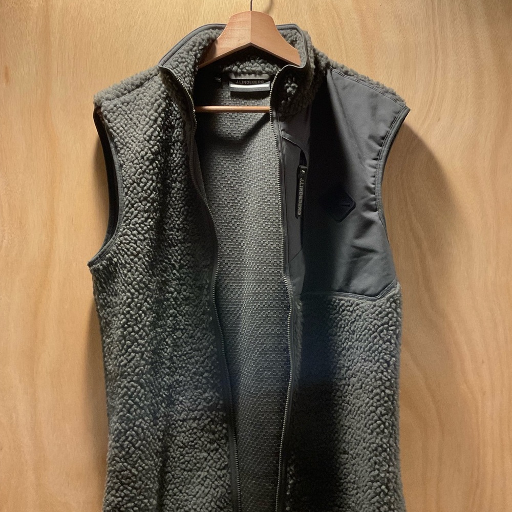 J.Lindeberg Charcoal Fleece Vest